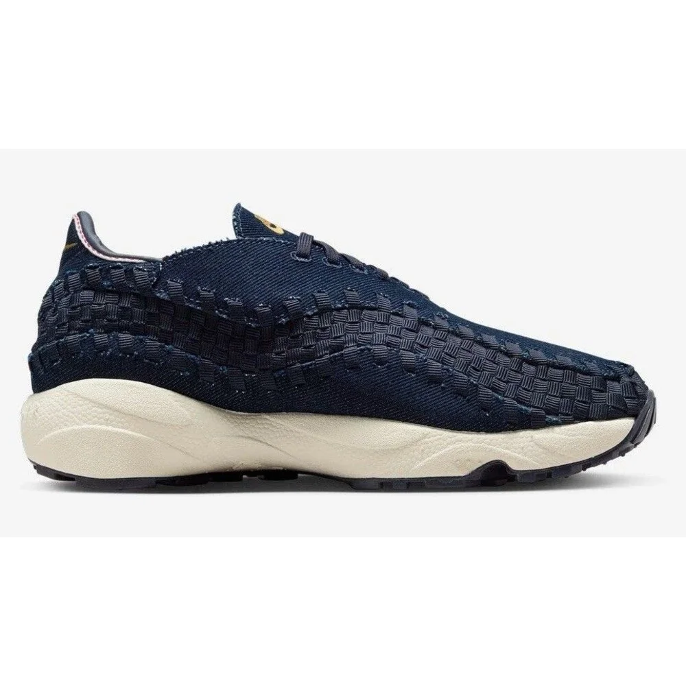 Nike Women's Air Footscape Woven Raw HF1759-400 Obsidian/Coconut/Wheat SZ 9 Blue